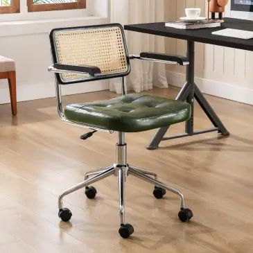 Why I Love the Zesthouse Modern Home Office Chair: Tried and Tested | Apartment Therapy Vintage Inspired Office, Upholstered Desk Chair, Upholstered Swivel Chairs, Home Office Chair, Chair Options, Modern Office Chair, Leather Office Chair, Stylish Office, Bureau Design