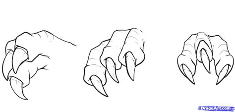 How to Draw Claws, Step by Step, Dragons, Draw a Dragon, Fantasy ... Dragon Hands Drawing Reference, How To Draw Claws Design Reference, How To Draw Dragon Claws, Dragon Claw Reference, How To Draw Claws, Dragon Claw Drawing, Dragon Claws Drawing, Dragon Claws Drawing Reference, Dragon Tail Drawing