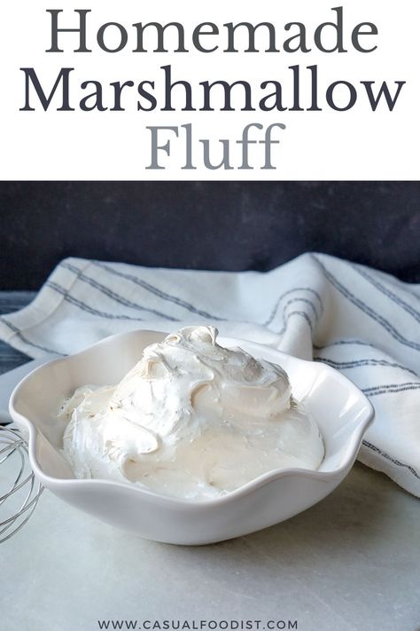 Marshmallow Recipes, Marshmallow Fluff Recipes, Homemade Marshmallow Fluff, Marshmallow Recipe, Homemade Marshmallow, How To Make Marshmallows, Fluff Recipe, Kid Approved Meals, Scrumptious Food