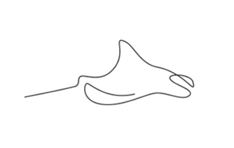 Stingray One Line Tattoo, One Line Stingray, Sting Ray Line Tattoo, Stingray Tattoo Minimalist, One Line Manta Ray Tattoo, Minimalist Manta Ray Tattoo, Stingray Line Art, Manta Ray Tattoo Minimalist, Manta Ray Line Tattoo