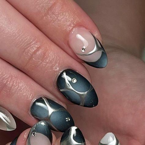 ✨Your TLV Nail Bestie✨ on Instagram: "Grungy galactic cool girl nails. With gems. 😎
#sweetnailsbygab #tlvnailbestie" Nails, Cool Girl Nails, Nails With Gems, Girl Nails, February 22, Girls Nails, Nail Inspo, Cool Girl, Gems