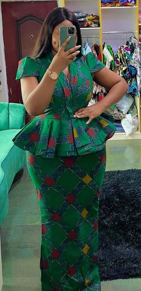 Latest Skirt And Blouse Styles, Latest Skirt And Blouse, Ankara Peplum Skirt, Peplum Skirt And Blouse, Styles For Ankara, Skirt And Blouse Ankara, Skirt And Blouse Styles, Ankara Skirt Styles, Ankara Skirt And Blouse Styles