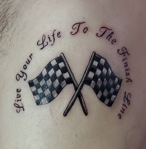 Dale Earnhardt Tattoo, Racecar Tattoos, Drag Racing Tattoo, Racing Tattoos For Women, Pops Tattoo, Wrist Tattoos Words, Race Quotes, Motor Tattoo, Chain Tattoo