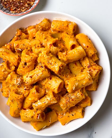 Pumpkin Butternut Squash Pasta, Pumpkin Squash Pasta, Squash Sauce For Pasta, Butternut Squash Feta Pasta, Butternut Pasta Sauce, Butternut Squash Sauce Pasta, Butternut Squash Rigatoni, Butternut Squash Pasta Sauce Recipe, Butternut Recipe