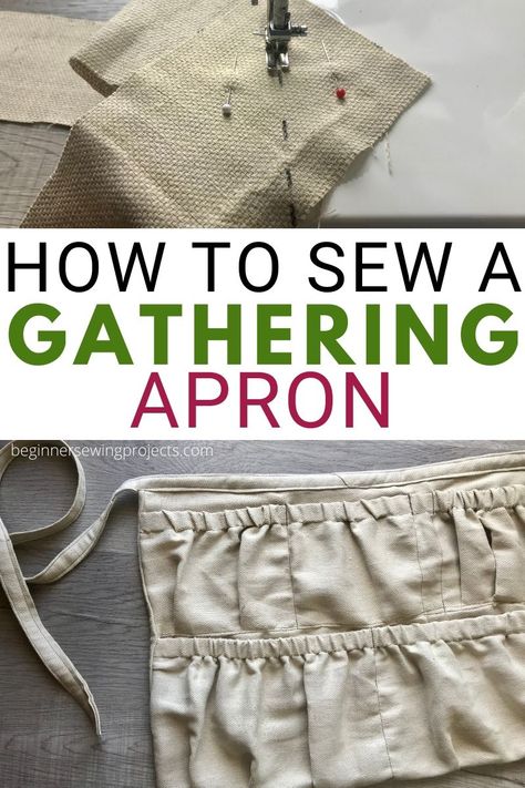 A foraging apron has pockets for supplies and the harvest you collect. It comfortably carries everything while keeping your hands free. Tuck your foraging kit supplies into the apron pockets, when foraging in the wild or tending your own garden. Sometimes called a foraging apron or harvest apron, a gathering apron is perfect for collecting fruit, vegetables, berries, herbs – anything really! It’s easy to sew with these thorough instructions and photos. #sewing #gardening Forager Apron Pattern, Pocket Apron Pattern Free, Egg Harvesting Apron, Harvest Apron Sewing Pattern, Foraging Apron Pattern Free, Sew Garden Apron, Sewing Egg Apron Pattern, Free Egg Gathering Apron Pattern, Gathering Apron Diy