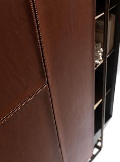 ESEDRA SUITES by Prospettive Leather Finish Wardrobe Design, Wall Cupboard Designs, Leather Wall Panels, Millwork Details, Purple House, Modern Classic Furniture, Wall Cupboard, Modern Cupboard, Credenza Design