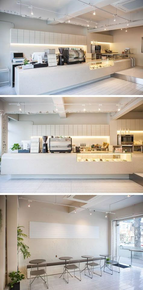 Cafe Counter, Bakery Interior, Bakery Design Interior, White Cafe, Coffee Shop Interior Design, Cafe Shop Design, Coffee Shops Interior, Coffee Store, H Design