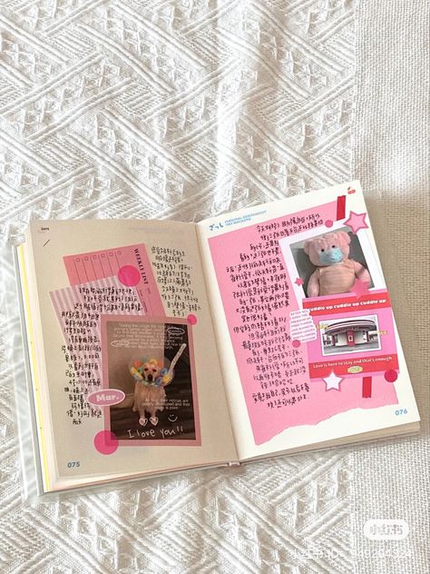 Girly Diary Aesthetic, Pink Journaling Aesthetic, Pink Journal Cover, Pink Diary Aesthetic, Pink Diary, Colourful Things, Diary Aesthetic, Motion Ideas, Jerry Cartoon