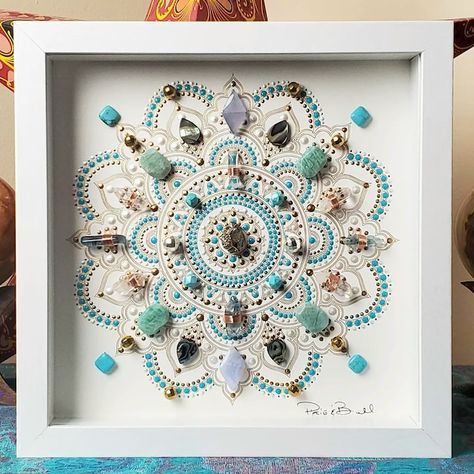 Grid Mandala, Crystal Wall Art, Crystal Mandala, Sacred Circle, Crystals Healing, Art Mandala, The Giver, Love Energy, Crystal Magic