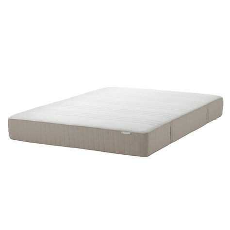 HAUGESUND Spring mattress - medium firm, dark beige - IKEA