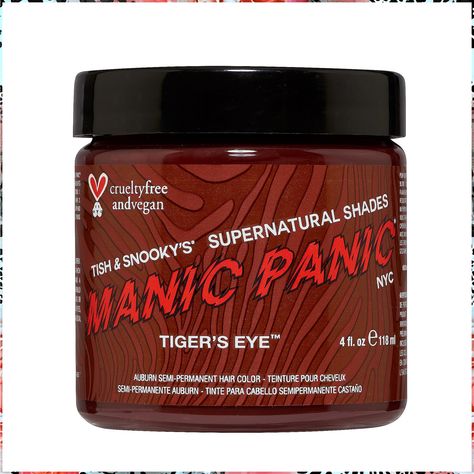 MANIC PANIC SuperNatural Hair Dye Tiger's Eye Tiger Eye Hair, Manic Panic Hair Dye, Manic Panic Hair Color, Manic Panic Hair, Hair Levels, Semi Permanent Hair Dye, Brown Hair Dye, Ginger Hair Color, Hair Color Cream