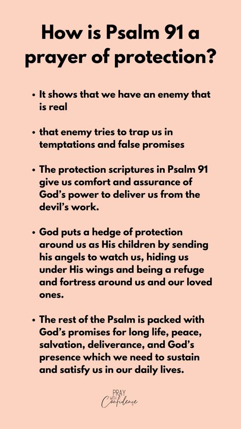 Psalm 91 Prayer Of Protection, Psalm 91 Printable, Bible Marriage, Prayer Of Protection, Psalm 91 Prayer, Prayer Prompts, Bible Wisdom, Psalms 91, Soul Winning