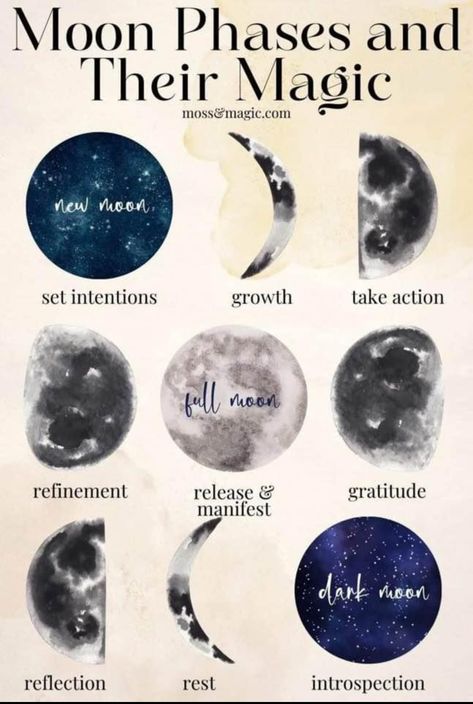 Moon Magic Aesthetic, Moon Phases Meaning, Lunar Witch, Phase Of The Moon, The Crone, Lunar Magic, Moon Reading, Moon Journal, Set Intentions