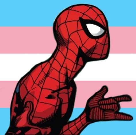 Trans Spiderman Pfp, Spiderman Pride Icon, Trans Wallpapers, Trans Spiderman, Pfp Trans, Trans Anime Icons, Icons Trans, Dsmp Trans Pfp, Spider Man Trans