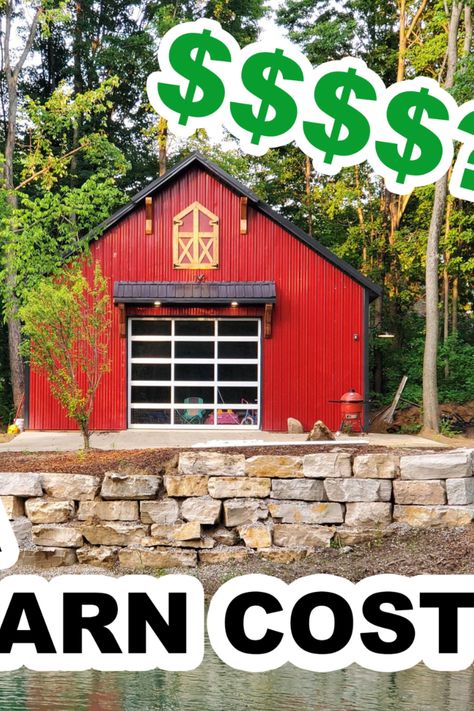 Wondering how much a pole barn costs? Check out this article! Pole Barn No Walls, Pole Barn Colors Scheme, Pole Barn Cost, 30x40 Pole Barn, Pole Barn With Power Poles, Bulk Barn, Post Frame Building, Post Frame, Pole Buildings