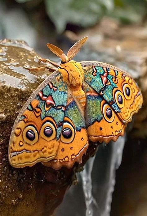 Butterfly Biosphere, Moth Photo, Pretty Moths, Pretty Insects, Pretty Bugs, Beautiful Moths, Large Moth, Colorful Moths, Cute Moth