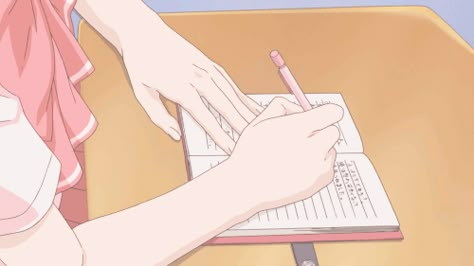 Studying Gif, Anime Hands, Anime Gifs, Anime Gifts, 90s Anime, Aesthetic Gif, Fan Fiction, Cute Gif, الرسومات اللطيفة