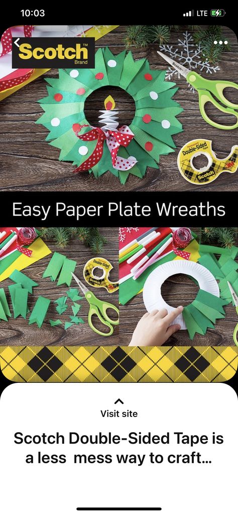 Plate Wreath, Christmas Wreath Craft, Preschool Christmas Crafts, Christmas Arts And Crafts, Christmas Craft Projects, Holiday Crafts For Kids, Christmas Activities For Kids, Christmas School, Winter Crafts For Kids