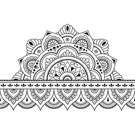 Premium Vector | Mehndi flower in form of heart. decoration in ethnic oriental, indian style. Mehndi Flower, Henna Drawings, Mehndi Style, Japan Tattoo Design, Mehndi Patterns, Japan Tattoo, Hand Drawn Vector Illustrations, Decorative Pattern, Mandalas Design