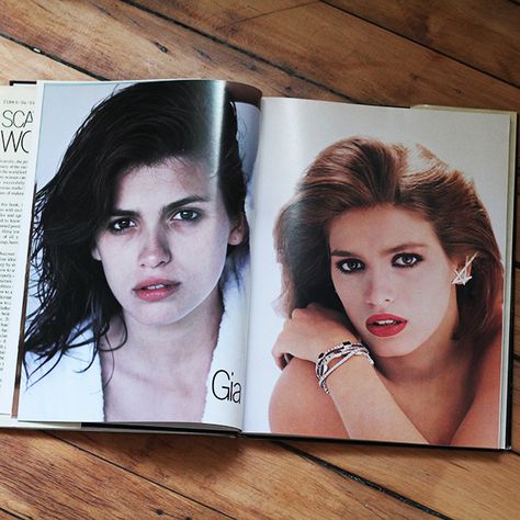 Blast From The Past: we came across Francesco Scavullo's 1982 coffee-table tome Women on a Soho Gia Carangi Track Marks, 90s Modeling, Gia Model, Francesco Scavullo, Gia Carangi, Book Women, Colour Correction, Iconic Beauty, Super Models