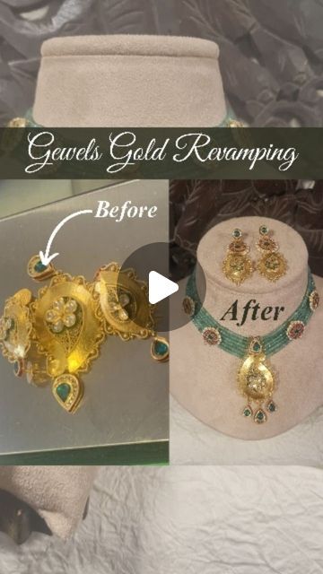 Old Jewellery Redesigned Indian, Old Gold Jewellery To New, Redesigning Old Gold Jewellery, Replica Jewelry, Old Jewelry, Traditional Jewelry, Gold Set, Indian Jewelry, Custom Jewelry