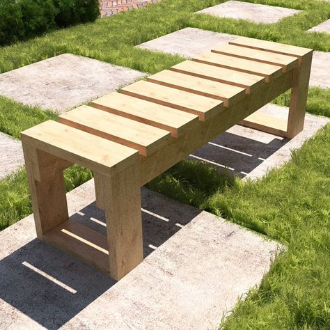 Easy Outdoor Seating Diy, Simple Outdoor Furniture, Outside Bench Diy, Diy Wood Benches Outdoor, Diy Outdoor Corner Bench, Diy Wood Outdoor Furniture, Simple Garden Bench Diy, Diy Bench Seat Outdoor, Homemade Benches For Outside