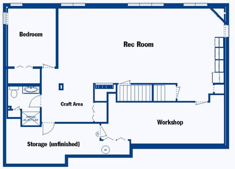 Finished Basement Floor Plans - http://homedecormodel.com/finished-basement Basement Blueprints, Home Gym Layout, Brick House Plans, Office Layout Ideas, Basement Home, Basement Layout, Home Office Layout, Rustic Living Room Furniture, Basement Floor Plans