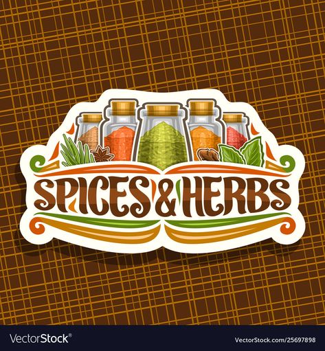 Seasoning Logo Design, Spice Logo Ideas, Spices Logo Design Ideas, Spice Logo Design, Spice Illustration, Spices Logo, Spice Business, Indian Logo Design, Herb Logo