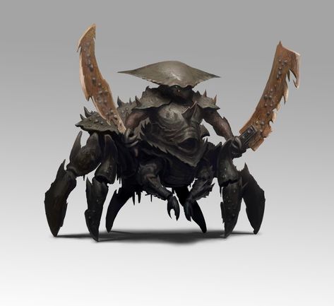 ArtStation - Crab Boss Crabfolk Dnd, Crab Humanoid, Crab Fantasy Art, Fantasy Crab, Crab Warrior Art, Crab Creature Concept Art, Crab Monster Fantasy Art, Crab Art, Hermit Crab