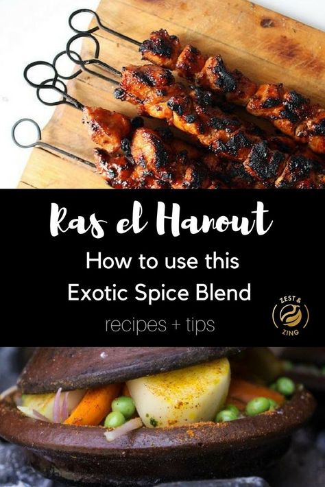 Ras El Hanout Recipe, Moroccan Tagine Recipes, Lamb Tagine, Chinese Garlic, Chickpea Fritters, Moroccan Cooking, Spice Blends Recipes, Tagine Recipes, Moroccan Dishes