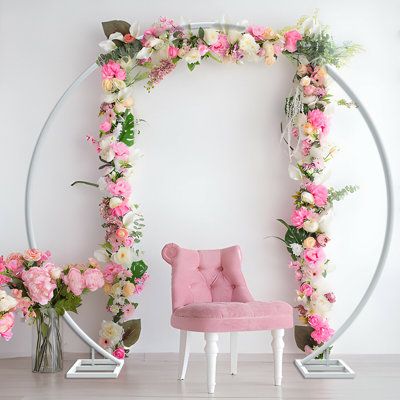 Enchanted Party, Circle Arch, Rental Ideas, Birthday Decorations For Men, Wedding Archway, Balloon Designs, Arch Frame, Round Arch, Round Backdrop