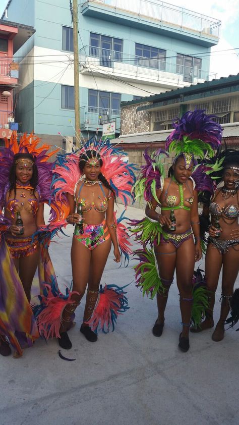 The ladies of carnival, Dominica🇩🇲 Dominica Culture, Dominican Republic Carnival, Dominican Republic Clothing, Dominican Carnival, Trini Carnival, Carnival Trinidad, Trinidad Culture, Dominican Culture, Circle Ideas