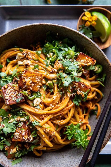 Chili Crisp Peanut Noodles With Crispy Halloumi, Chili Crisp Peanut Noodles, Halloumi Recipes Dinner, Chili Crisp Uses, Chili Crisp Noodles, Asian Peanut Noodles, Chili Crisp Recipe, Crispy Halloumi, Peanut Noodles Recipe