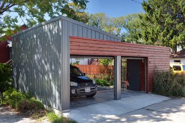 Cantilever Carport, Green Garage, Building A Carport, Modern Carport, Contemporary Garage, Passive House Design, Wooden Walkways, Carport Garage, Carport Designs