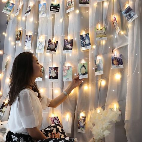 Photo Collage Display, Photo String, Photo Hanging, Clip String Lights, Wedding Bedroom, Flexible Led Light, Christmas Wedding Decorations, Party Fotos, Clip Lights