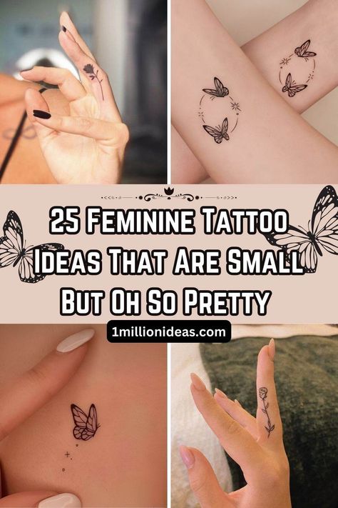 25 Feminine Tattoo Ideas That Are Small But Oh So Pretty Small Feminine Tattoos, Feminine Tattoo Ideas, Goth Tattoo, Feminine Tattoo, Best Tattoo Ideas, Feminine Tattoos, Best Tattoo, Small Tattoos, So Pretty