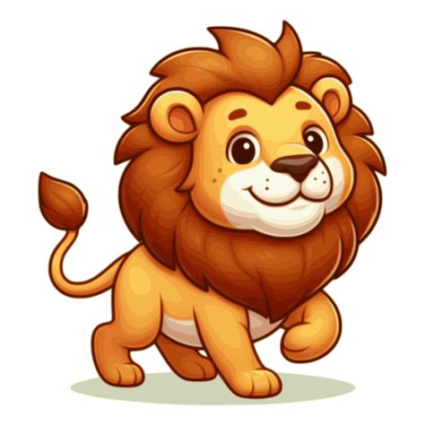 Lion Art For Kids, Cute Lion Cartoon, Free Cartoon Characters, Lion Cartoon, Lion Clipart, Preschool Coloring Pages, Monkey Art, Safari Jungle, Cute Lion