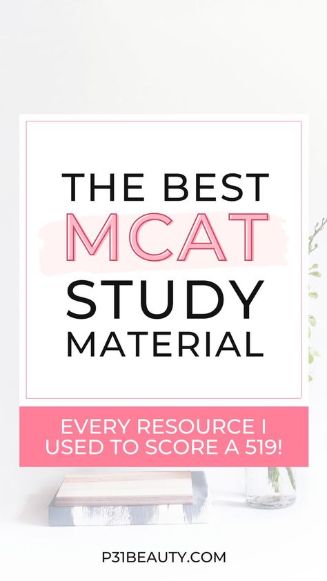 In this post, I'm sharing the best MCAT study material that helped me achieve a 519 on the actual exam! This includes an overview of all the review books, practice tests, and FREE resources that I used throughout my study journey. If you're preparing to study for the MCAT, this post is for you! Mcat Notes, Mcat Study Schedule, Mcat Motivation, Sociology Books, Note Taking Strategies, Mcat Prep, Mcat Study, Med School Motivation, Exam Day