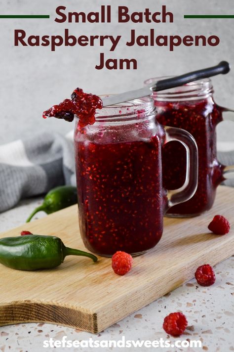 Raspberry Hot Pepper Jelly Recipe, Raspberry Jalapeno Sauce, Raspberry Pepper Jelly Recipe, Raspberry Pepper Jelly, Raspberry Jalapeno Jam Recipe, Raspberry Pepper Jam, Raspberry Jalapeno Jam Over Cream Cheese, Raspberry Jelly, Raspberry Jalapeno Jelly Recipe