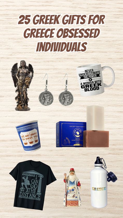 If you need to find a gift for them, giving them Greek gifts will surely put a big smile on their face. They might even won’t stop talking about it. To help you find the best greek gifts, we’ve selected a list of items inspired by Greek culture. Hopefully, this list will help you to find the perfect Greek gift for Greece lovers in your life. #christmasideas #giftideas #thebestgift #christmasgiftideas #usefulgifts #christmasgift #gifts #giftsforchristmas #coolgifts Greek Mythology Gift Ideas, Greek Life Merch Ideas, Mythological Style Silver Necklace For Gift, Greek Mythology Necklace, Ancient Astronomy, Greece Gifts, House Planter, Greek Gifts, Santa Figurines