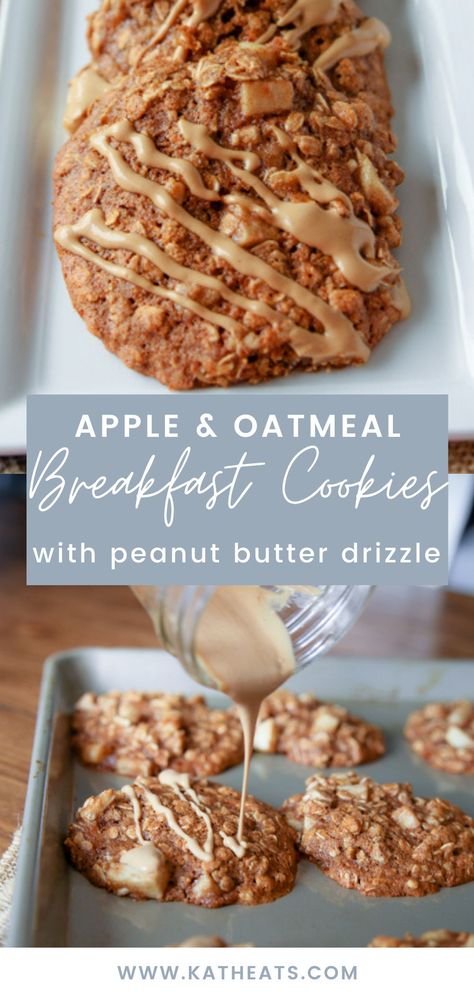 Apple Breakfast Cookies Healthy, Apple Oatmeal Breakfast Cookies, Oatmeal Breakfast Cookies No Bananas, Healthy Oat Breakfast Cookies, Apple Cinnamon Breakfast Cookies, Protein Oatmeal Breakfast Cookies, Protein Breakfast Cookies Low Carb, Healthy Oatmeal Recipes Cookies, Healthy Breakfast Cookie Recipes