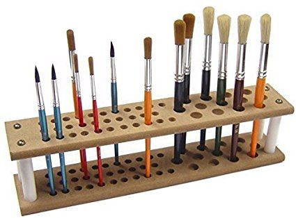 Paint Brush Holder, Brush Stand, Paint Brush Holders, Artist Workshop, Wooden Brush, Paint Storage, Artist Brush, Art Storage, Easy Woodworking Projects