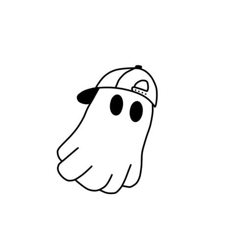 ghost tattoo (cap) in 2022 | Ghost tattoo, Mini drawings, Cute doodle art Sketches Ghost, Mini Drawings Cute, Whiteboard Art, Tattoo Mini, Stencil Outline, Cap Cute, Ghost Drawing, Ghost Tattoo, Cute Doodle