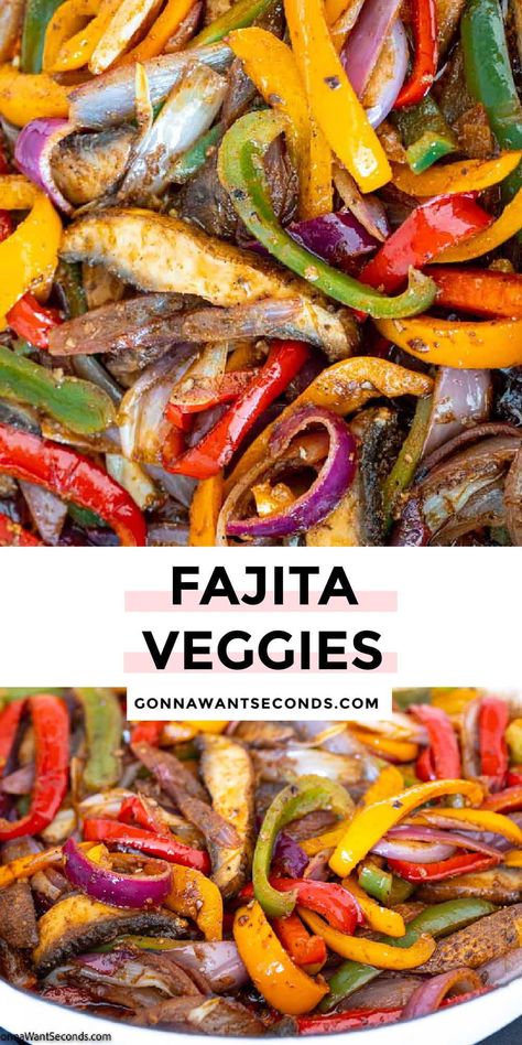 Mushroom Bell Pepper Onion Recipe, Veggie Marinade, Fajita Veggies, Fajita Marinade, Fajita Vegetables, Blackstone Recipes, Homemade Fajita Seasoning, Mexican Side Dishes, Meatless Recipes