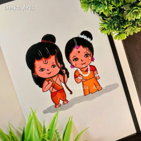 Ram Ji Drawing Easy For Kids, Cute Ram Drawing, Krishna Jayanti, Diwali Painting, God Drawing, Abstract Painting Diy, Easy Art For Kids, Original Abstract Art Painting, Boho Art Drawings