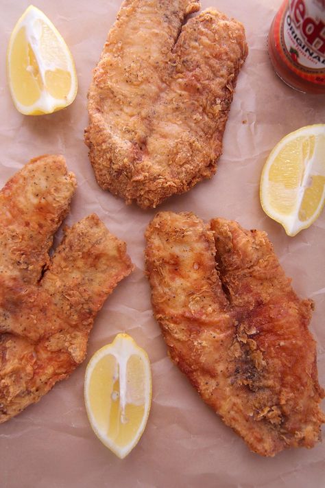 Tilapia Fillet Recipe, Fried Tilapia Recipes, Breaded Tilapia, Pan Fried Tilapia, Fried Tilapia, Tilapia Fish Recipes, Gray Headboard, Tilapia Recipe, Batter Recipe