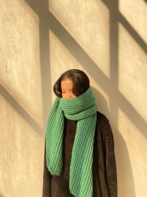 Crochet Dress For Winter, Muffler Knitting, Muffler Outfit, Knitting Muffler, Knitted Muffler, Knit Scarf Outfit, Crochet Muffler, Sleep Dresses, Muffler Design