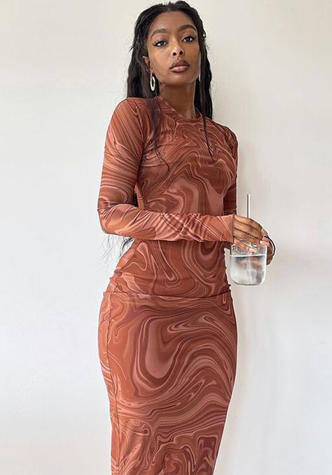 Maxi Dress Designs, Tight Fitted Dresses, Maxi Dresses Fall, Outfits Streetwear, Neck Bodycon Dress, Bodycon Maxi Dresses, Body Con Dress, Printed Bodycon Dress, One Piece Outfit