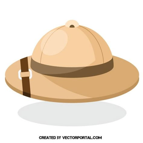 Safari hat vector image Hut Images, Jungle Hat, Filipino Clothing, Mickey Safari, Mickey Mouse Pictures, Hat Vector, Safari Hat, Safari Party, Birthday Board