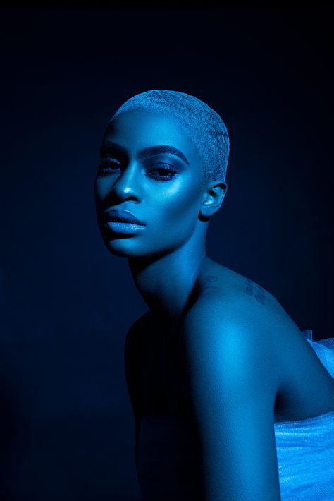 Blue Gel Photography, Blue Light Photography Portraits, Blue Tint Photography, Blue Monochrome Photoshoot, All Blue Photoshoot, Blue Editorial Photography, Blue Lighting Photoshoot, Blue Studio Photoshoot, Blue Monochromatic Photoshoot